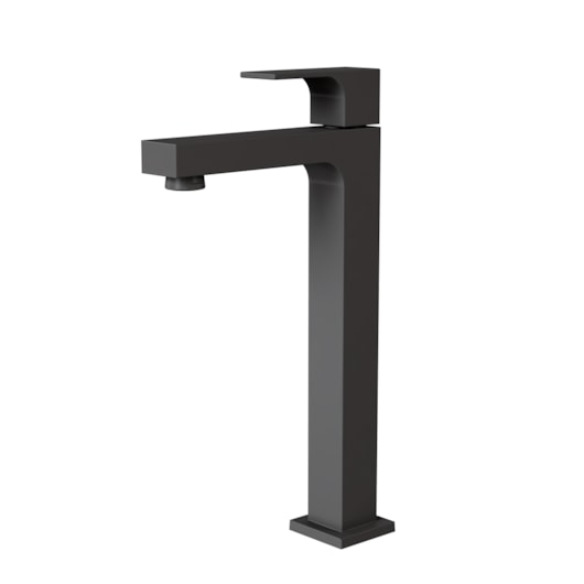 Torneira de Mesa para Lavatório Bica Alta Retta 1310 BK330 Preto Fosco DN 15 1/2