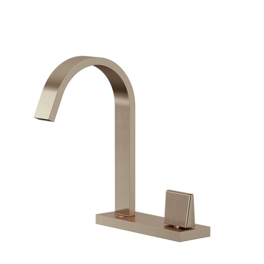 Torneira De Mesa Para Lavatório Com Acionamento Lateral 1185 Prima 210 Champagne Fani - Imagem principal - c46acc2b-be4b-4903-900c-fd62720ed654