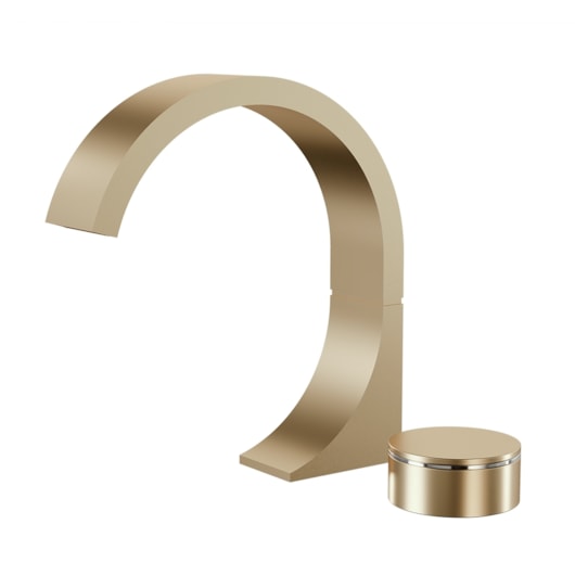 Torneira De Mesa Para Lavatório Com Acionamento Lateral Elo Champagne Fani - Imagem principal - 1b6ed7a6-f549-416a-9043-a4b13ff500e0