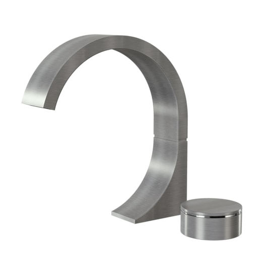 Torneira De Mesa Para Lavatório Com Acionamento Lateral Elo Grafite Escovado Fani - Imagem principal - 10ea192f-0e34-496e-9f73-11e966356f83
