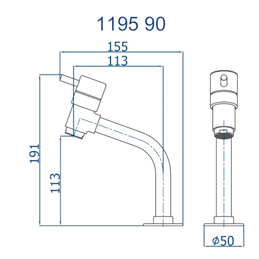 Torneira De Mesa Para Lavatorio Com Bica Alta 1195 1/2 Eva 90 Preto Fosco Fani - Imagem principal - c9f16f5f-ae61-41f7-8f6b-777313574be6