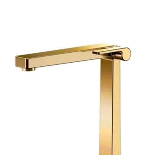 Torneira De Mesa Para Lavatório Com Bica Alta 90° Stillo Ouro Escovado Docol - Imagem principal - 0723ed81-fe1d-423a-9618-60f4d49dc183