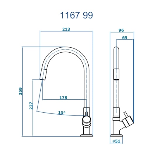 Torneira De Mesa Para Pia Bica Movel Flex Cromado Fani - Imagem principal - d627d171-8e1a-4991-a533-b00df446ca03