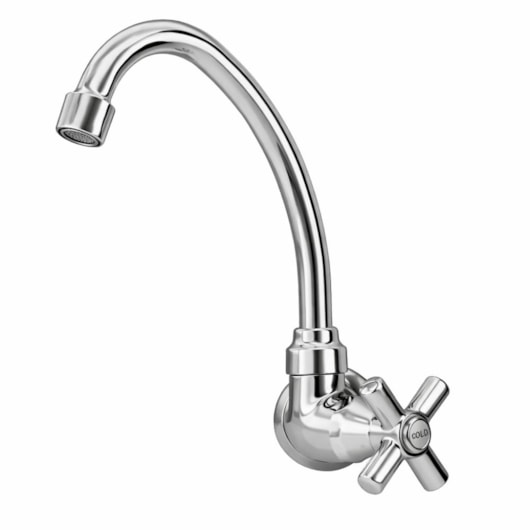 Torneira de Parede p/Cozinha Bica Móvel Cromada Romar - Imagem principal - 3a06ea08-e484-459a-91eb-ea18a82beb7f
