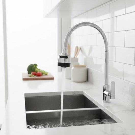 Torneira de Parede p/Cozinha Bica Movel Flex Pratic Cromada DN15 Romar - Imagem principal - 5dba917a-7f4b-4b0f-8245-47349e258345