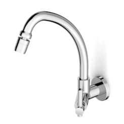 Torneira De Parede Para Cozinha Bica Baixa Life Plus Cromado Celite