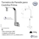 Torneira de Parede para Cozinha Bica Móvel 360° Arejador Articulável Prima 1169 C210 DN 15 1/2