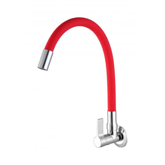 Torneira De Parede Para Cozinha Bica Móvel C36 1165 Atria Cromado/Vermelho Meber - Imagem principal - 3b3a03f5-961d-4c43-b202-97121793f2e5