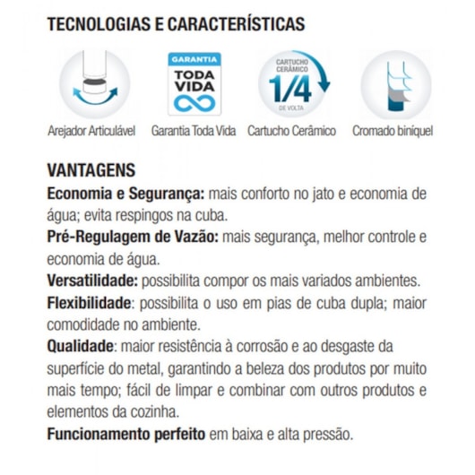 Torneira De Parede Para Cozinha Nova Loggica Docol Cromado - Imagem principal - 33074b72-fae7-476b-90fd-d94921093449