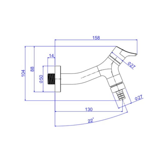 Torneira de Parede para Lavanderia Jardim e Tanque com Adaptador Mangueira Gama Cromado Deca - Imagem principal - 634286f0-e872-4fb8-9326-0d9e3de58a03