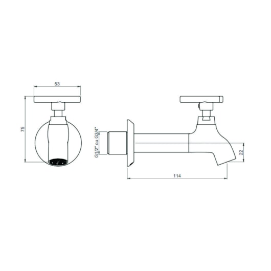 Torneira De Paredera Para Lavatório 1143 15 1/4v Preto Matte Meber - Imagem principal - 4034001e-6a5e-4a93-b927-876565386889