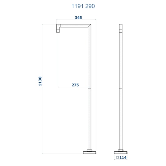 TORNEIRA DE PISO PARA LAVATORIO BICA RETA VIK 1191 BK290 PRETO FOSCO FANI - Imagem principal - 86801caf-12a8-4385-9bc7-f9840c71aa7e