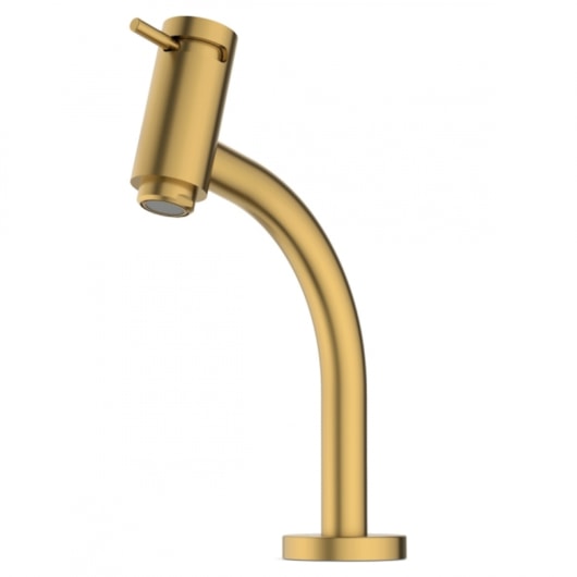 Torneira Lavatório Basic Mesa Bica Baixa Gold Matte Roca - Imagem principal - a9731a33-2a47-4418-ba65-98a45b253854