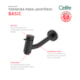 Torneira Lavatório Basic Parede Matte Black Celite - 79722eed-b3d0-49ed-a3e3-4ba1ed789c03