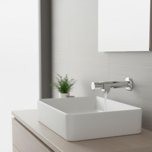 Torneira Lavatório Parede Premium Romarmatic Cromada Romar - Imagem principal - 6b4ed464-32a6-4c5e-a2c1-cbec439c71be