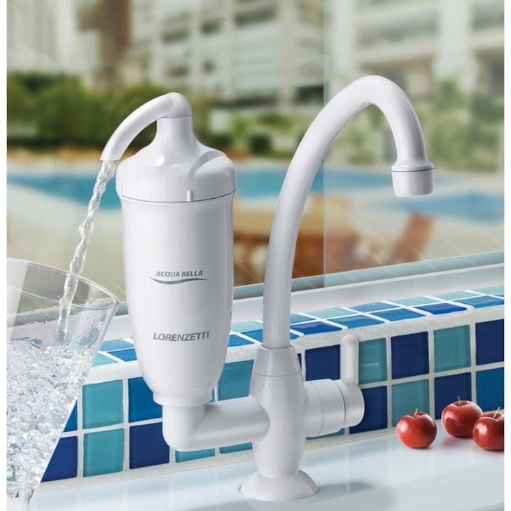 Torneira Para Cozinha De Mesa Acqua Bella Com Filtro  Branco Lorenzetti