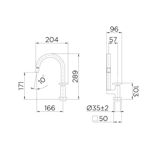 Torneira Para Cozinha De Mesa Bica Alta City Cromada Docol - Imagem principal - 2e49c550-9773-4763-a010-812e46dd483f
