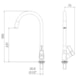 Torneira Para cozinha De Mesa Bica Média Flexível 1173 C36 Cromado/ Preto Meber - 417ec963-bccc-428a-aff9-753a338b562d