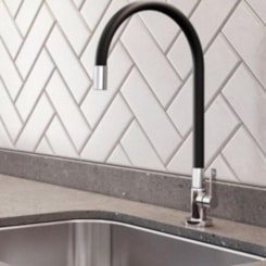Torneira Para Cozinha De Mesa Galiflex Preta Docol