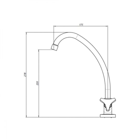 Torneira Para Cozinha De Mesa Nova Gyro Cromado Fabrimar - Imagem principal - 4042bb6e-5eaf-4865-852a-ac2453c8a239