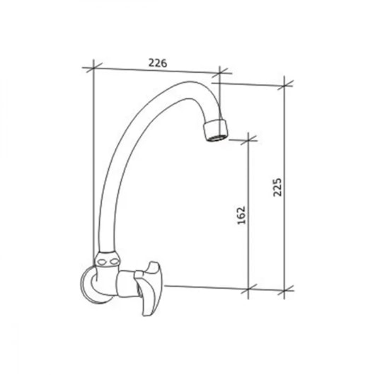 Torneira Para Cozinha De Parede Aquarius Cromado Fabrimar - Imagem principal - d84d22f3-05c2-4952-ae1c-54a7986cf9b3