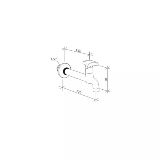 Torneira Para Cozinha De Parede Baixa Aquarius Cromado Fabrimar - Imagem principal - 71182151-5dd8-4f8b-bb0e-215337b555ec