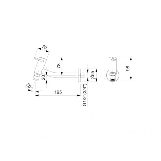 Torneira Para Cozinha De Parede Com Bica Articulada Basic Cromada Celite - Imagem principal - 3f1acaf4-2b45-416d-9af9-14828481fbdd