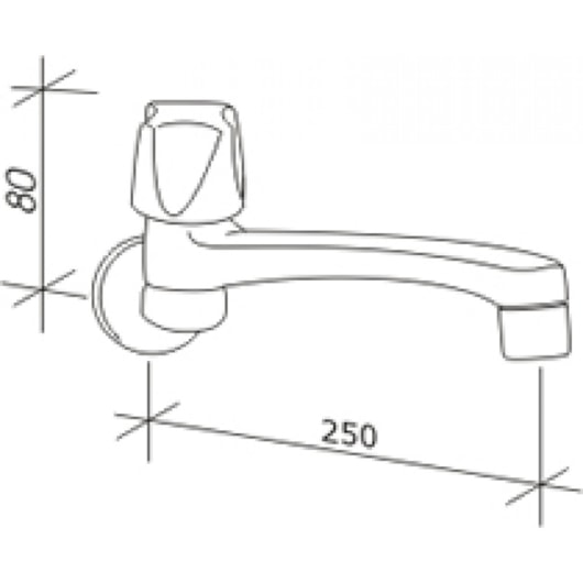 Torneira Para Cozinha De Parede Digital Line Cromado 25cm Fabrimar - Imagem principal - 16fdf4a4-8f1f-4a47-956b-ca217499dbb9