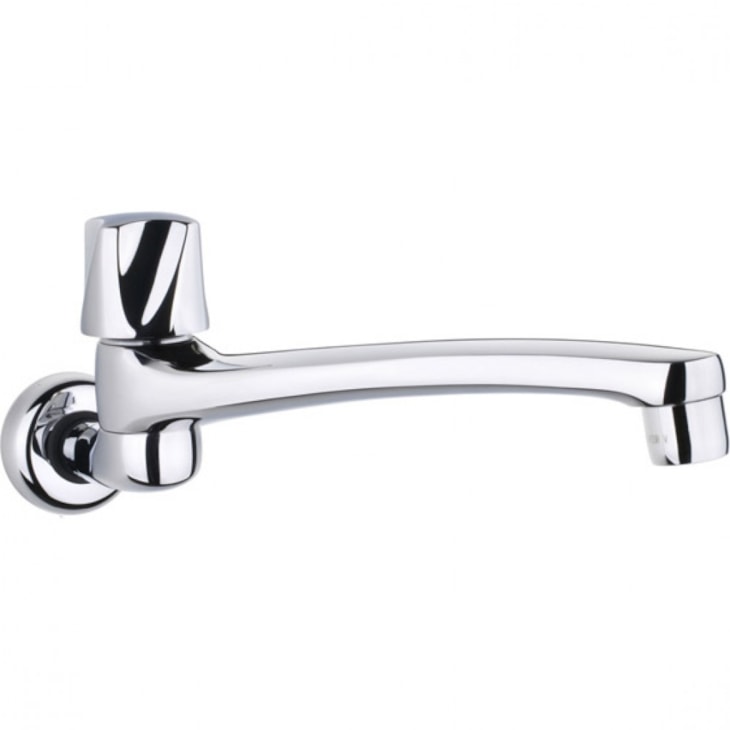 Torneira Para Cozinha De Parede Digital Line Cromado 25cm Fabrimar