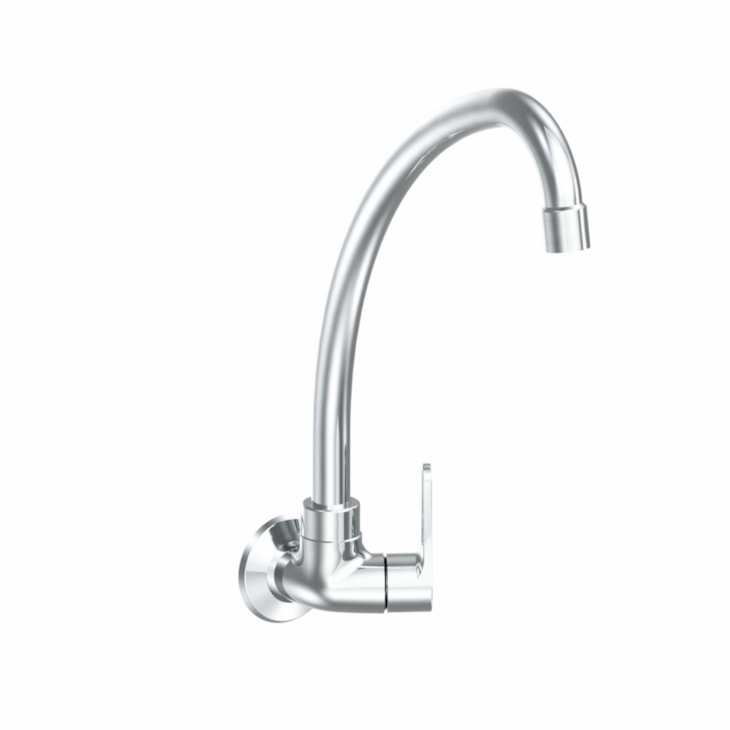 Torneira Para Cozinha De Parede Nova Exacta Cromado Fabrimar DN15
