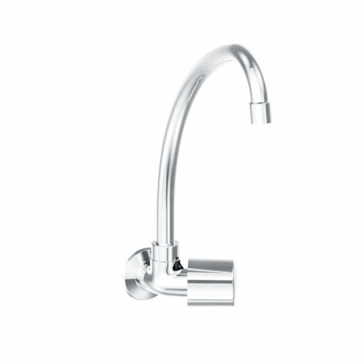 Torneira Para Cozinha De Parede Nova Petra Cromado Fabrimar DN15
