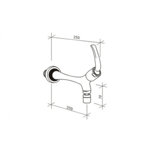 Torneira Para Cozinha De Parede Pratika Cromado Fabrimar - Imagem principal - 0751e054-7022-4188-b19f-799a0e37d048