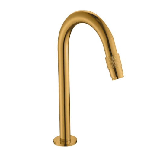 Torneira Para Lavatório Bica Alta Agua Fria Gold Matte Kromma - Imagem principal - 2d2b60db-1135-4d2f-bf07-e24acba04800