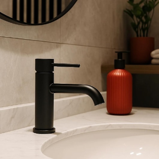 Torneira Para Lavatório Bica Baixa Black Matte Drop - Imagem principal - cb0b3674-7351-4afc-9614-2be9b847b16e
