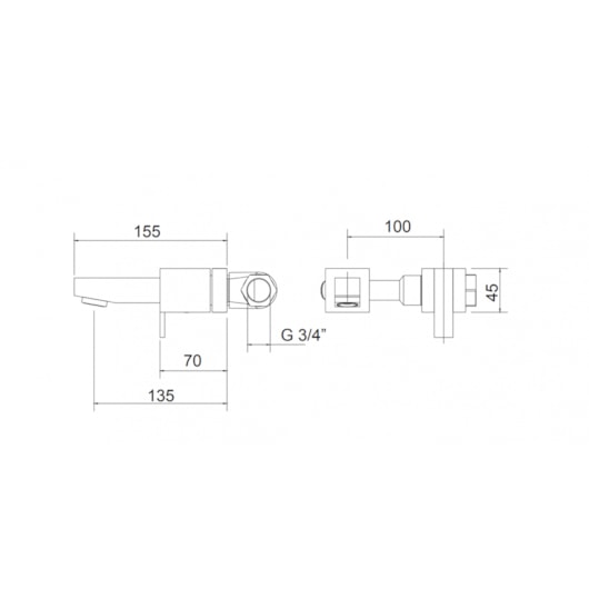 Torneira Para Lavatório Cromado 1201 C215 Quadra Meber - Imagem principal - e0a97fa2-a394-422a-9fbc-a715ce34b7eb