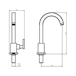 Torneira Para Lavatório De Mesa 1190 35 1/4v Cobre Matte Meber