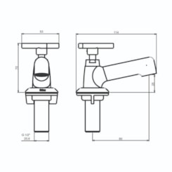 Torneira Para Lavatório De Mesa 1192 15 1/4v Preto Matte Meber