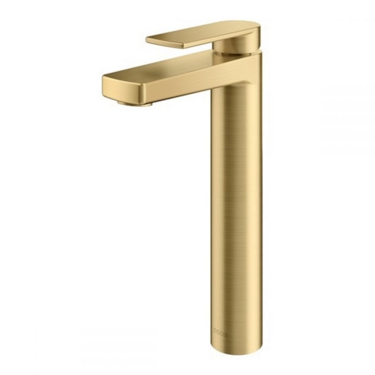 Torneira Para Lavatório De Mesa Argon Bica Alta Ouro Escovado Docol - Imagem principal - ad8cd5ec-e7f7-49fa-990b-805acd34e4e6