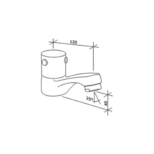 Torneira Para Lavatório De Mesa Ascot Cromado Fabrimar - Imagem principal - 21510afa-d8de-4fec-b5f1-78de9faf4466