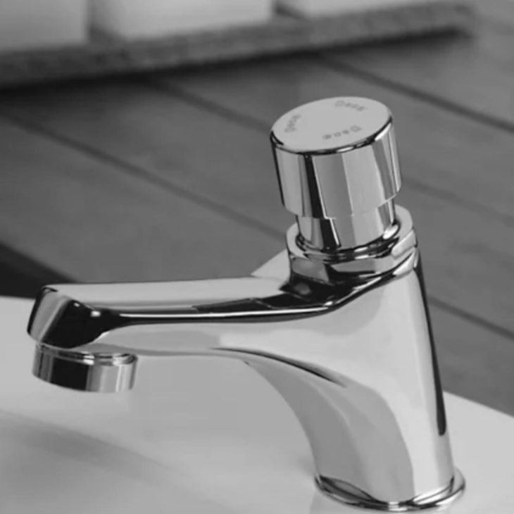 Torneira Para Lavatório De Mesa Automática Decamatic Eco Cromada Deca
