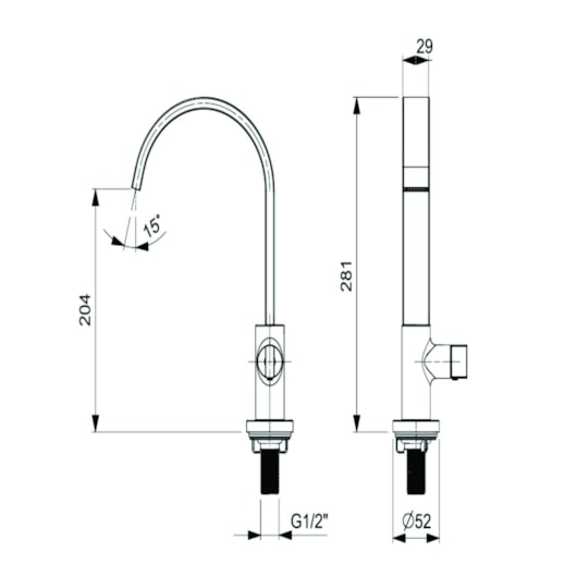 Torneira Para Lavatório De Mesa Bica Alta Flow Cromado Celite - Imagem principal - 387c5e4e-2fad-4373-93a2-3ff912f7803a