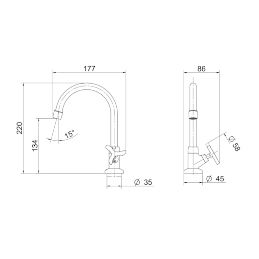 Torneira Para Lavatório De Mesa Bica Alta Nova Pertutti Cromada Docol - Imagem principal - c62e0c42-8dfa-455c-b1e8-1876cdf7be2f