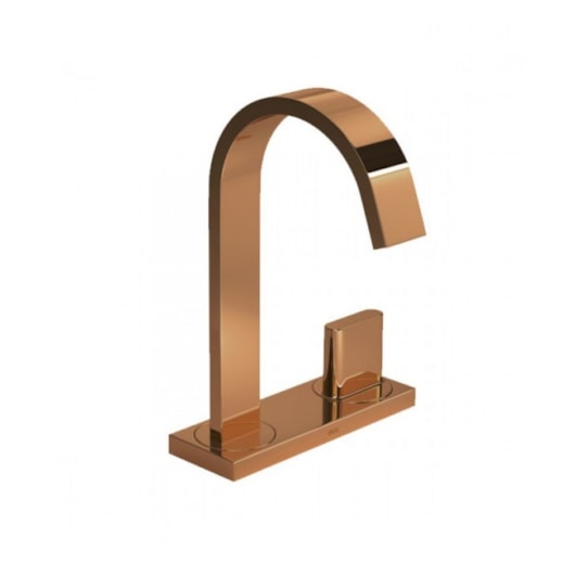 Torneira Para Lavatório De Mesa Bica Alta Polo Com Chapa  Red Gold Deca - Imagem principal - 5afcfe52-c1d0-420b-bbb6-10240208a639