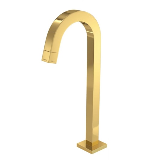 Torneira Para Lavatório De Mesa Bica Alta Tube Gold Deca - Imagem principal - b6e86023-52dd-4785-9b57-8aae78053ff3