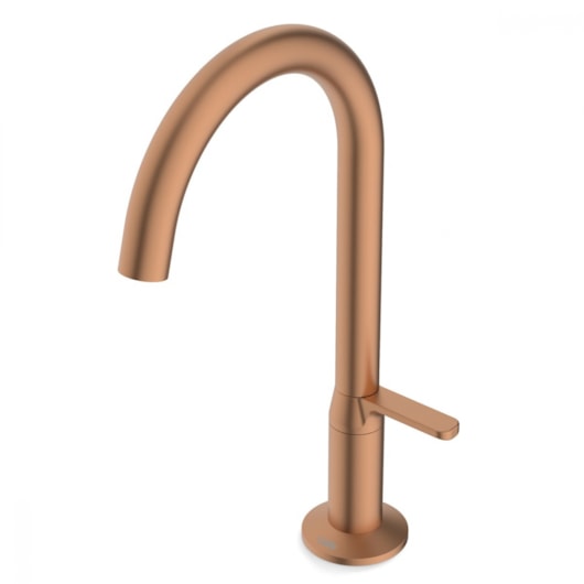 Torneira Para Lavatório De Mesa Bica Baixa Design Matte Rose Gold Celite - Imagem principal - cb9fd548-d1a7-4cec-a559-9d391654e13e