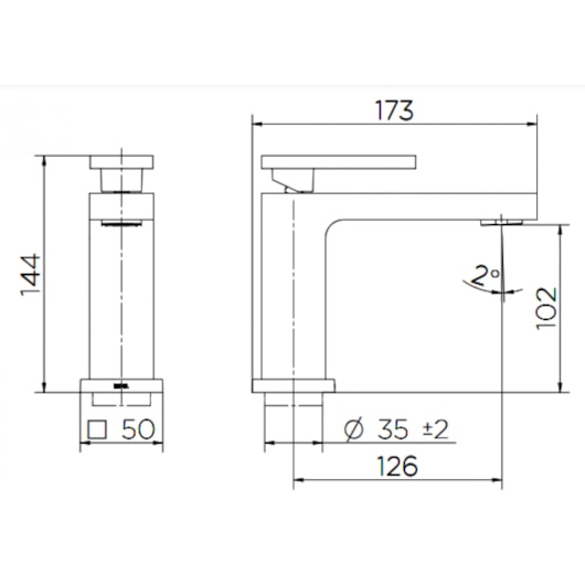 Torneira Para Lavatório De Mesa Bica Baixa New Edge Ouro Escovado Docol - Imagem principal - 765919f6-4483-42da-b719-fb8ac7cf62b7
