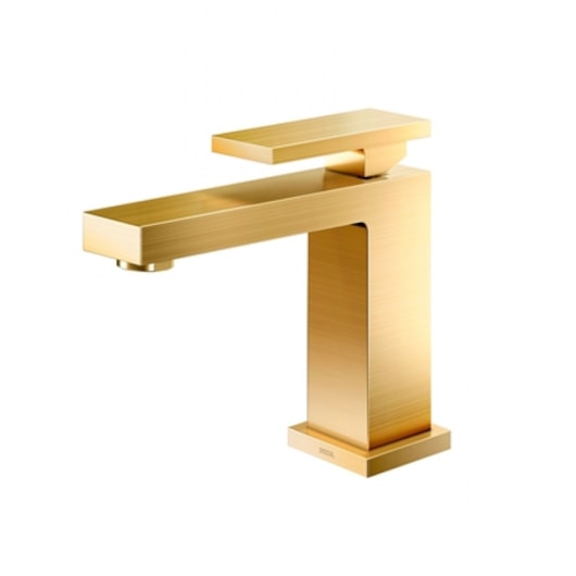 Torneira Para Lavatório De Mesa Bica Baixa New Edge Ouro Escovado Docol - Imagem principal - 39836d81-a9c4-4bb8-9213-5b03fd3a15c7