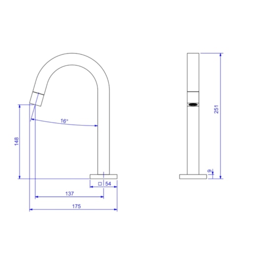 Torneira Para Lavatório De Mesa Bica Baixa Tube Black Matte Deca - Imagem principal - 2ce5d2ec-97a8-4165-a9cd-76c8896bd756