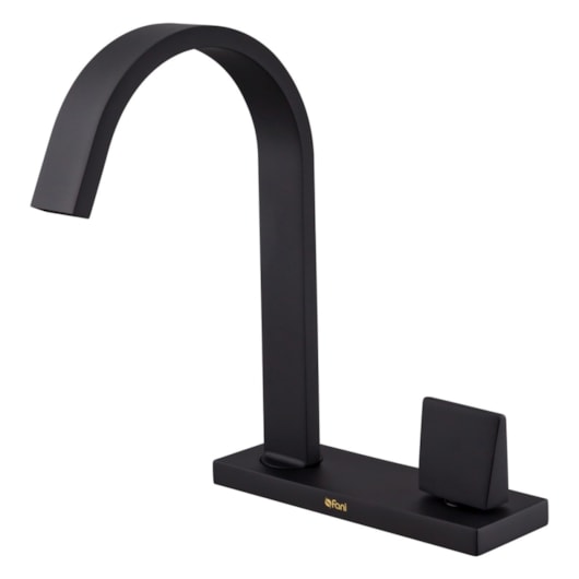 Torneira Para Lavatorio De Mesa Com Acionamento Lateral Bica Alta Prima 210 1185 Preto Fosco Fani Metais - Imagem principal - 04cccea4-1045-47f1-956e-21ae3f7da5f5