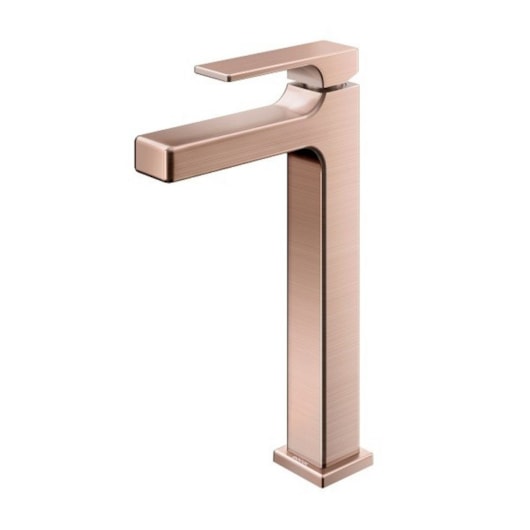 Torneira Para Lavatório De Mesa Edge Bica Alta Cobre Escovado Docol - Imagem principal - b11f1ee2-7dc7-4744-a99c-d82422b827c1